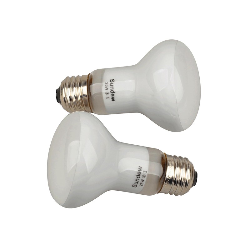 Sundew 2-Pack Reptile Heat Bulb, Dimmable Basking Spot Lamp for
