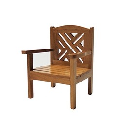 Melody Jane Dollhouse Maple Garden Chair Miniature Wooden Patio Furniture