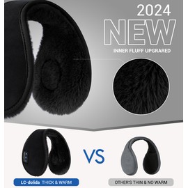 LC-dolida Earmuff Headphones Bluetooth Winter Ear Muffs Ear Warmer Headband for Men/Women/Kids Outdoor Biking Skating Hiking