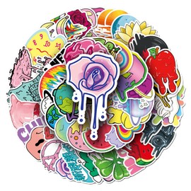 Fashion Pictures Stickers for Laptop(50 Pcs),Gift for Kids Teens Adults Girl,Popular Waterproof Stickers for Water Bottle,Vinyl Stickers for Scrapbook,Journal,Dairy,Skateboard