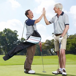 Big Teeth Travel Golf Bag Lightweight Sunday Golf Bag Golf Carry Bag, Golf Club Travel Bags for Driving Range Thick Foldable Golf Range Bag, Training Practice Mini Zippered Sunday Travel Case