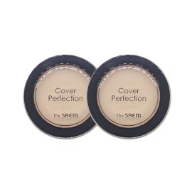 The Saem 1+1 The Saem Cover Perfection Pot Concealer No. 02+No. 02 / 1+1 더샘 커버 퍼펙션 팟 컨실러 02호+02호