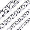 Stainless Steel Curb Cuban Chain 6mm 20inch Mens Necklace Silver