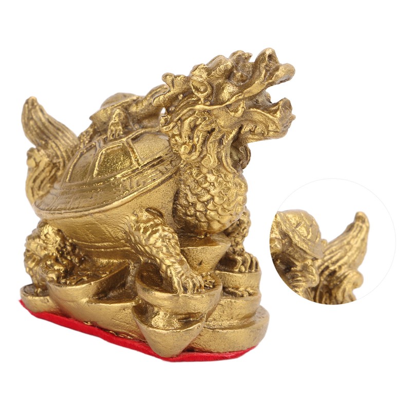 Feng Shui Decoration Dragon Tortoise Feng Shui Copper Casting Craft