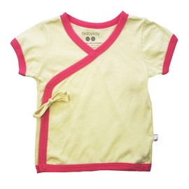 Babysoy Baby Short Sleeve Kimono Tee (12-18 Months, Tea)