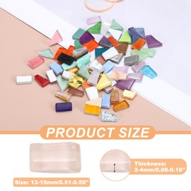 MECCANIXITY Irregular Glass Mosaic Tiles, 500g/1.1LB Irregular Stained Glass Sheets Broken Mosaic Pieces Tiles Supplies Kit Bulk for DIY Art Craft Making Home Decor, Pink Series