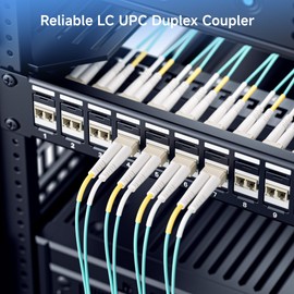 Cable Matters 10-Pack LC UPC Duplex Fiber Optic Keystone Coupler Jack, OM1/OM2/OM3/OM4 Multimode, OS2 Single Mode Support