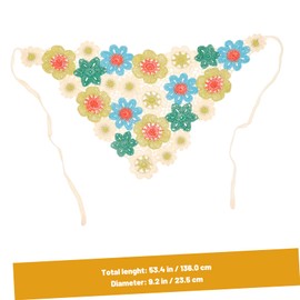 Baluue Bandana Hair Scarf for Women Crochet Triangle Kerchief Cotton Bandana Elegant Headwear