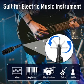 Devilclaw UHF Wireless Microphone System,Transmitter and Receiver XLR Adapter for Dynamic Microphones, Guitar, Mixer, PA System, 16 Adjustable Frequencies, USB Charge, 250ft Range