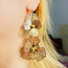 Flower Gold Statement Earrings Trendy Chunky Gold Earrings for Women