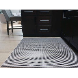 VinTube Vinyl Pool Mat Shower Bathroom Locker Room Sauna Spa Hot Tub Drains Water Splash Comfortable on Bare Foot Mat Runner by VinTek (Gray, 3x2)