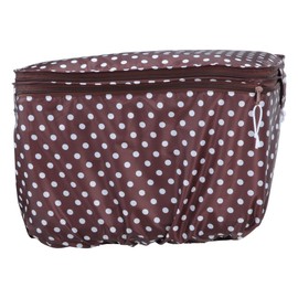 川住製作所(Kawasumi Seisakusyo) 自転車 2段式後カゴカバー KW-51BR ブラウンドット