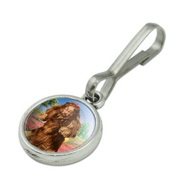 Wizard of Oz Lion Character Antiqued Charm Clothes Purse Suitcase Backpack Zipper Pull Aid