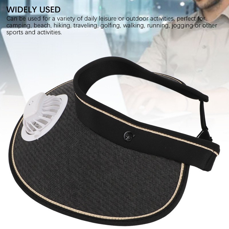 Fan Hat USB Rechargeable 300mah Elastic Band Angle Adjustable Extra