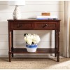 SAFAVIEH Samantha 2-Drawer Console Table | Dark Cherry |
