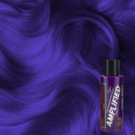 MANIC PANIC Ultra Violet Hair Color - Amplified - Semi Permanent Hair Dye - Cool Blue Toned Violet Color - Vegan, PPD & Ammonia Free - For Coloring Hair on Men & Women