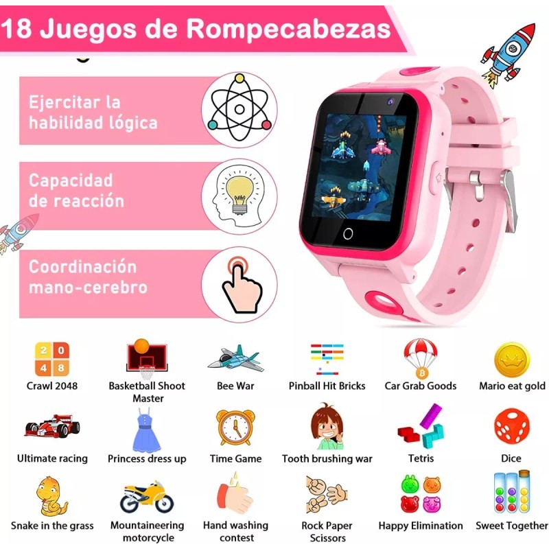 GL Reloj Inteligente Para Niños Con Música Y Cámara Y