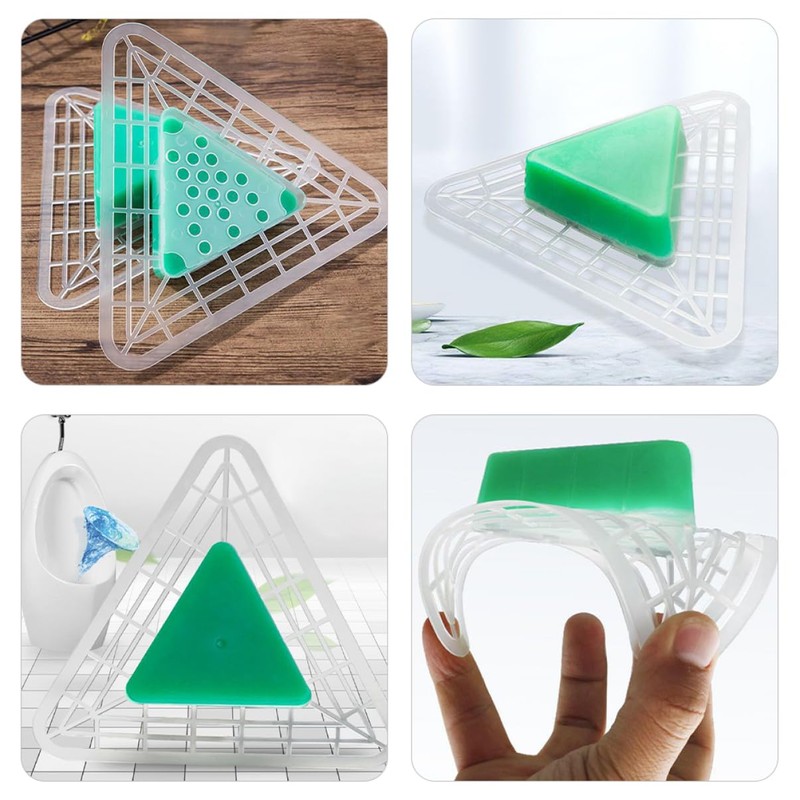 COHEALI Urinal Screen Deodorizer Triangle Anti-Splash Pads Lemon Scented Urinal