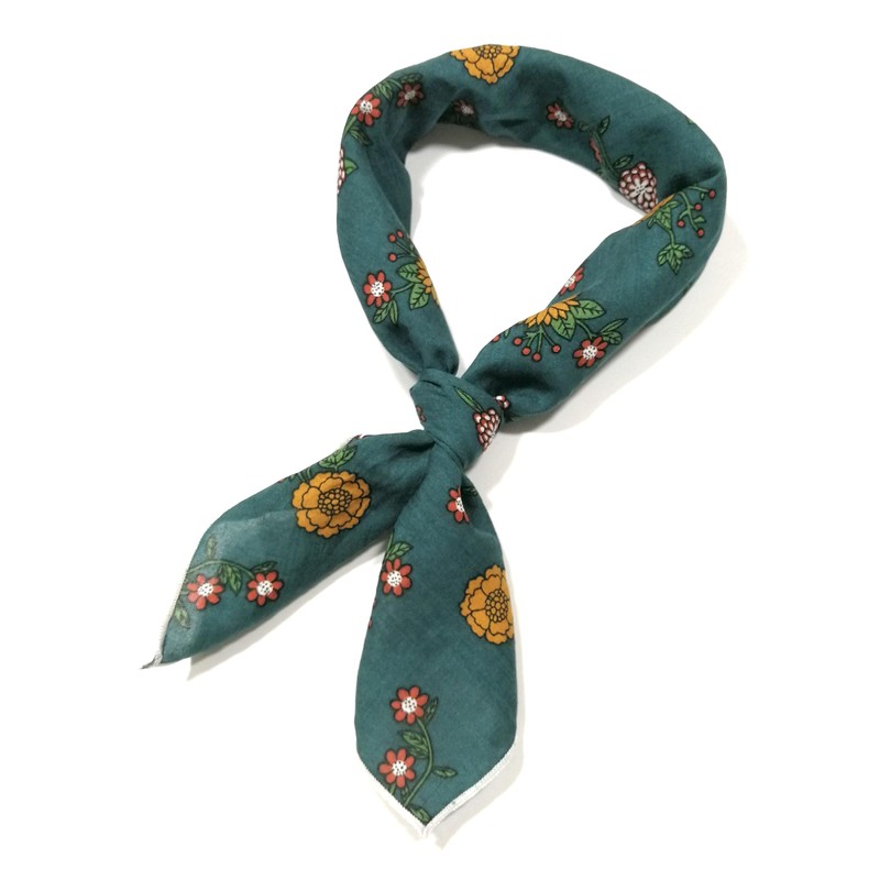 Shanlin - Bandanas unisex de algodón floral, 22 x 22