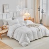 BESTDESIL Chic Tufted Duvet Cover Set King Size, Striped Textured
