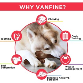 wikiRay Dog Chew Toy for Aggressive Chewers - Durable Nylon Dog Bone chew Toy Interactive Tough & Drumstick Bone for Large, Medium, and Small Dogs - Interactive Fun (Coffee up to 22 kg)