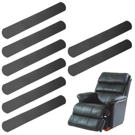 PATIKIL Rounded Corner Anti-Slip Furniture Rail Pads 30x4x3", 8 Pcs Non-Skid Rubber Furniture Pads for Hardwood Floors Protector Grippers Pads Recliners Sofa Couches, Black