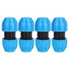 4Pcs 25mm PE Plastic Straight Water Pipe Connector, Push Fit
