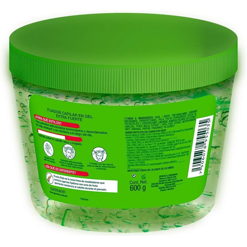 Garnier Fructis Style Gel Tarro Extra, 600 gr, 600 gramo,