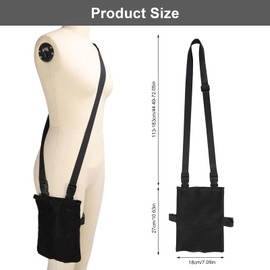 Urine Bag Leg Bag Catheter Bag 2000 ml Concealed Leg Bag Holder Urine Bag for On the Go Catheter Leg Bag with Adjustable Strap Catheter Bag Cover (Black)
