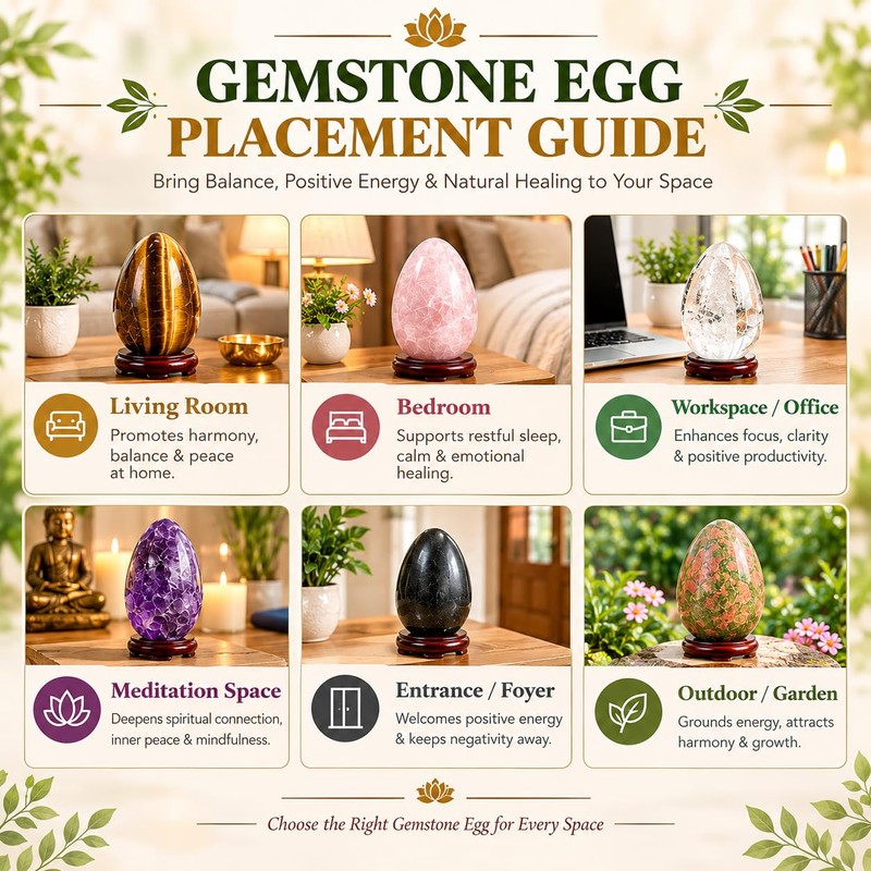 Prajet Crystal Green Fluorite Gemstone Egg 45–50 mm Natural Smooth