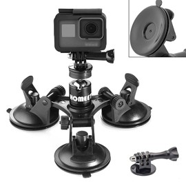 Homeet Super Car Suction Cup Mount Camera Suction Cup Tripod Action Camera Suction Cup 1/4 Inch Ball Head 360 Degree Rotating End for Camera Camcorder Suction Cup Holder