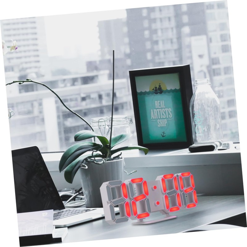 Ipetboom LED Digital Alarm Clock with USB Charging Brightness Temperature