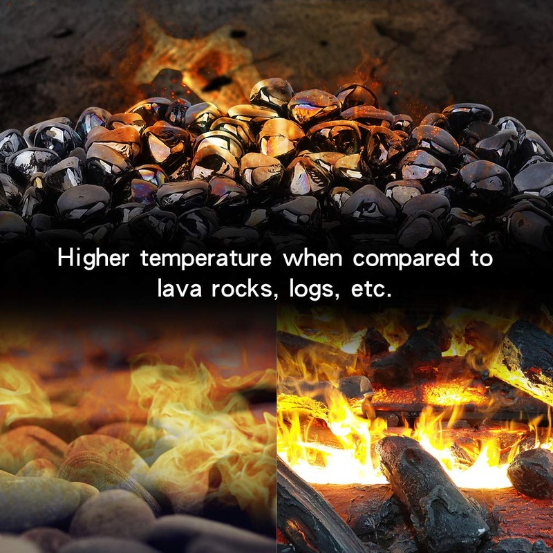 Stanbroil 10-Pound Fire Glass Diamonds - 1/2 inch Luster Fire