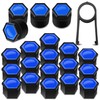 SkinoEu Wheel Nut Covers Locking Bolt Caps Universal Blue Gloss