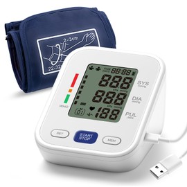 Blood Pressure Monitors UK Upper Arm Blood Pressure Machines for Home Use BP Monitor Large Cuff 8.7”-12.6” 2 * 99 Memory Accurate Results