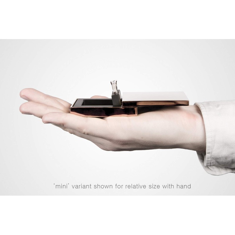 MONOLIX Slim Engagement Ring Box, Thin Unique Sliding Lid, Elegant