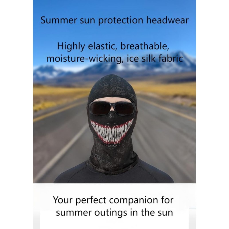 Multipurpose Ice Silk Cooling Balaclava UV Protection Face Mask Motorcycle