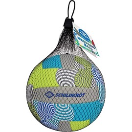 Schildkröt Unisex - Adult Neoprene Mini Beach Volleyball, Size 2, Diameter 15 cm, Non-Slip Textile Surface, Salt Waterproof, Ideal for Small Children's Hands, 970342, Blue/Yellow/Grey, 2