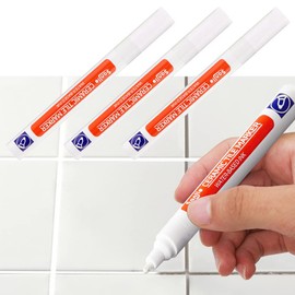 Tile Pen, Grout Pen, Joint Repair Pen, Waterproof Renewal Repair Marker, Grout Pen, Joint Filler Pen for Repair of Tiles, Wall, Floor, Bathroom and Kitchen (Shake Before Use)