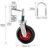 QWORK Heavy-Duty 8-Inch Plate Caster with 360 Degree Rotation -