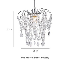 Innoteck Teardrop Pendant Light Shade, Steel