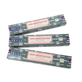 Satya Incense Sticks Mindfulness Series Zen Meditation 3 Pack Set 15g Each with JRose Incense Burner Ideal for Yoga Meditation Relaxation