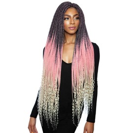 MULTI PACK DEALS! Mane Concept Synthetic Hair Crochet Braids 3X Pre-Stretched Ivy Box Braid 32" (3-PACK, 1)
