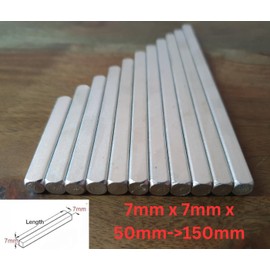 7mm Solid Steel Spindle Bar for Door UPVC Windows Size from 50mm-150mm (Pack of 1) (7mm X 100mm)