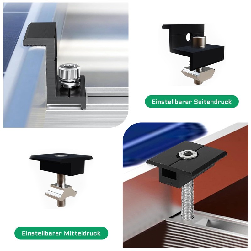 Solar Panel Mount Kit for 2 x Modules, 12 cm