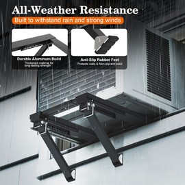 Marudina Upgraded Window Air Conditioner Support Bracket, No Drilling Bracket with Adjustable Width up to 18.9in, Heavy-Duty Holds 250lbs, Easy Installation, Fits Most Single or Double-Hung Windows