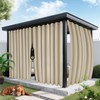 ROFASVCO Outdoor Curtains for Patio Waterproof, Zipper Design 2 Panels