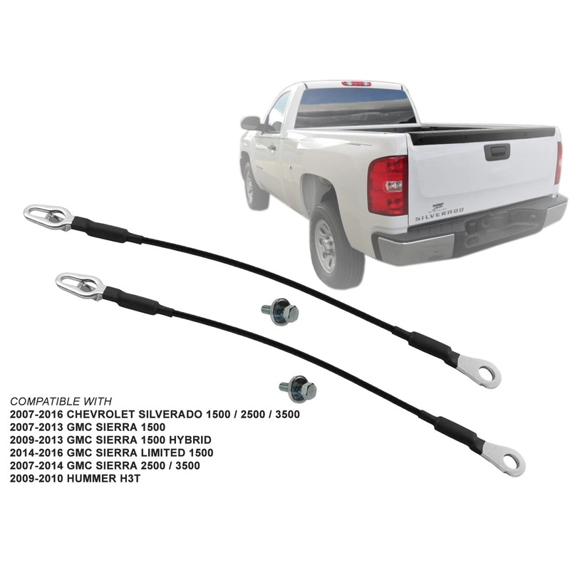APA Replacement Tailgate Cable with Hardware for 2007-2016 Silverado Sierra