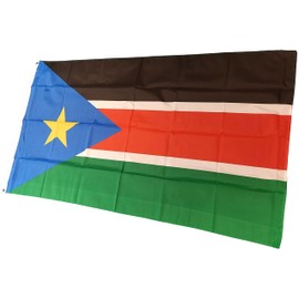 NWFlags South Sudan Flag 5ft x 3ft 75d Premium Polyester Suitable For Flagpoles
