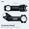 AARON Stem Bicycle Handlebar Stem, Aluminium Bicycle Stem with 35°